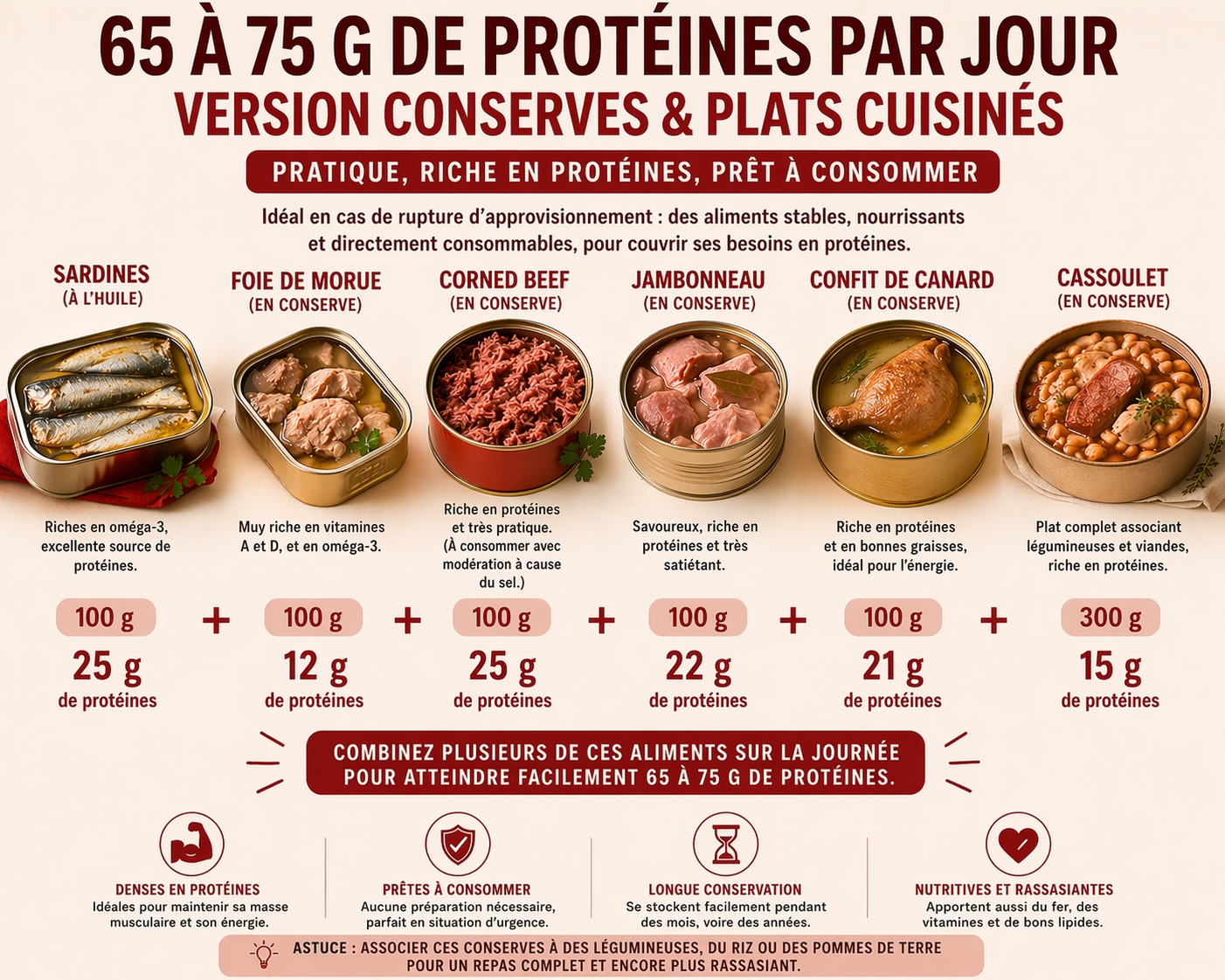 consommations pratiques et riches en protéines